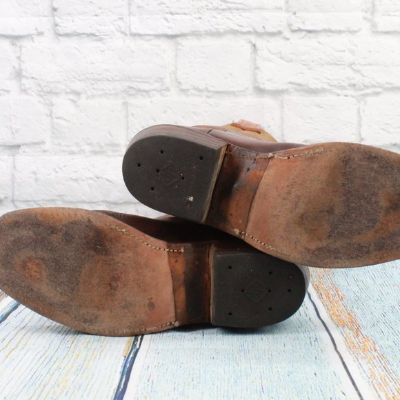 Frye Square Toe Tall Riding Leather Boots Size 8 - Picture 8 of 9